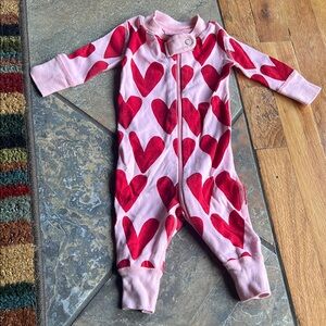 Heart Patterned Kids One Piece